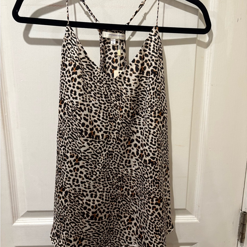 Lavender Brown Animal Print Camisole